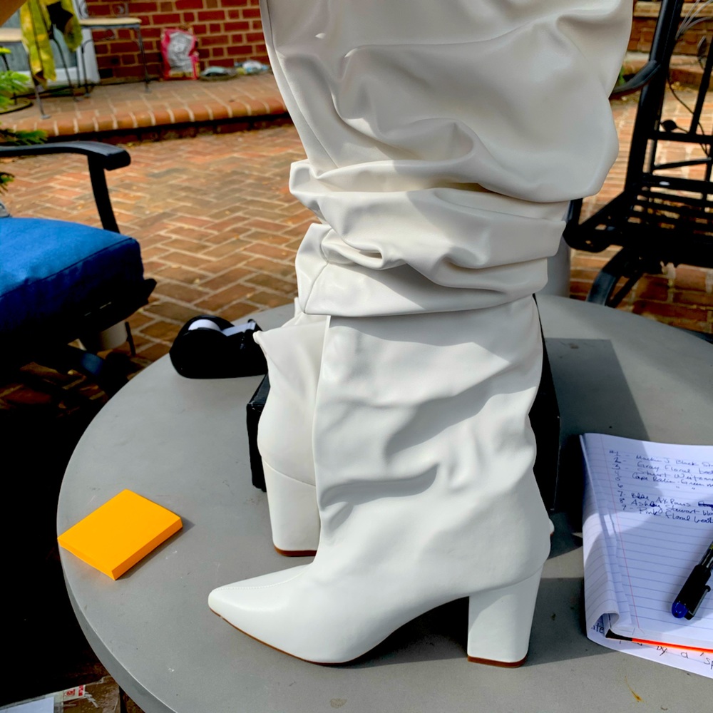 Fashion Nova white boots